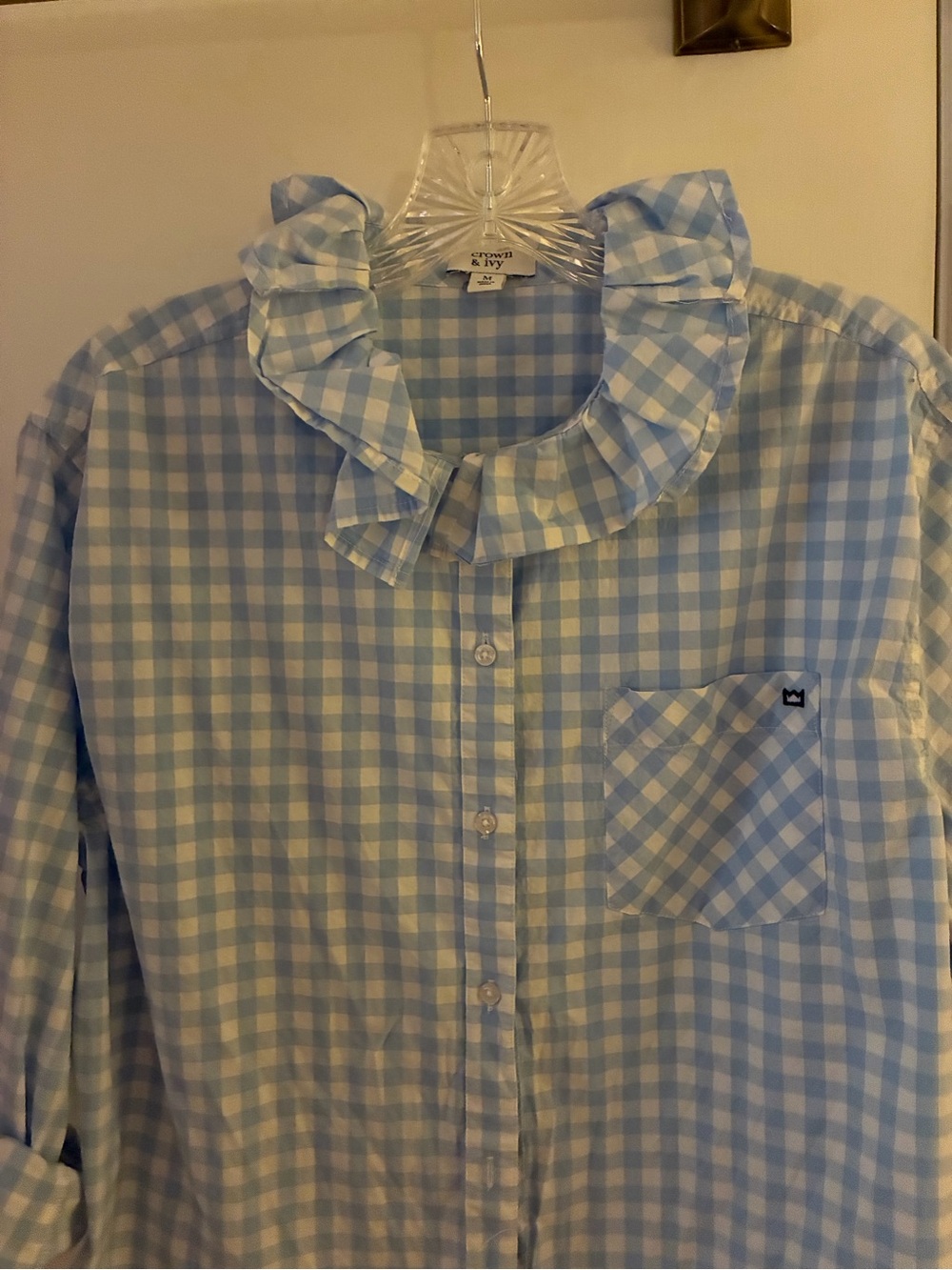 Re-worked, re-cycled, ruffled collar shirt